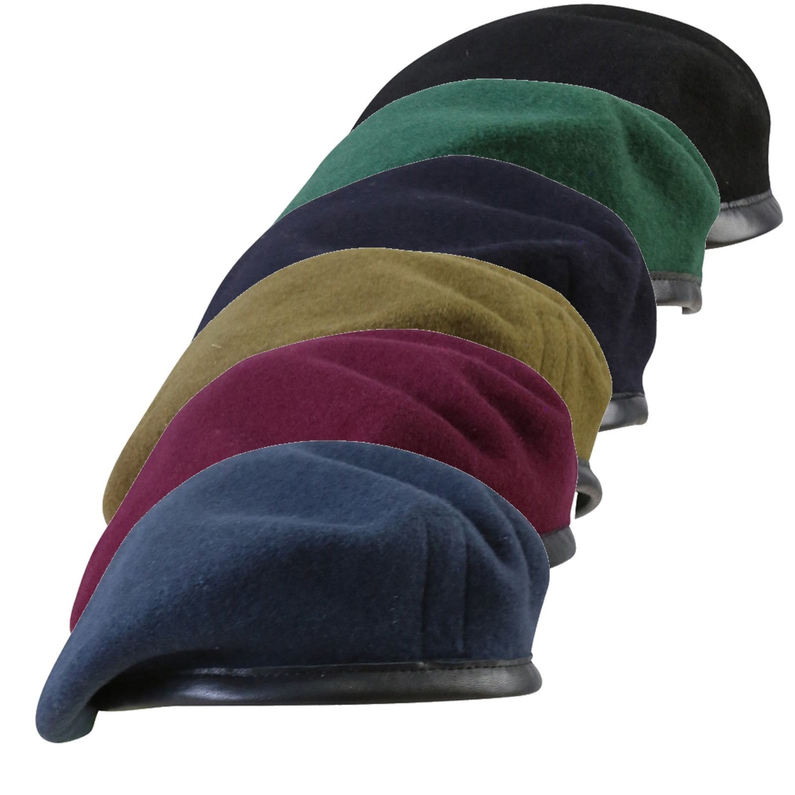 Military Style Beret Army RAF Marines Navy Black Blue Green Maroon Khaki Airforc