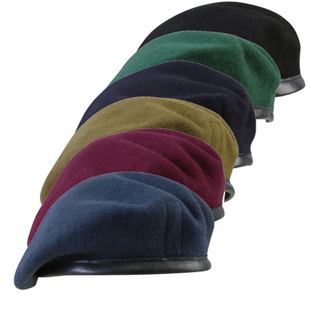 Military Style Beret Army RAF Marines Navy Black Blue Green Maroon Khaki Airforc