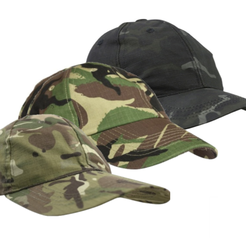 KT Camouflage Baseball Cap Ripstop BTP Black Olive Camo