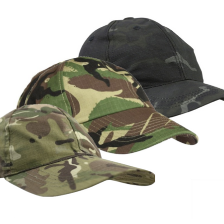 KT Camouflage Baseball Cap Ripstop BTP Black Olive Camo