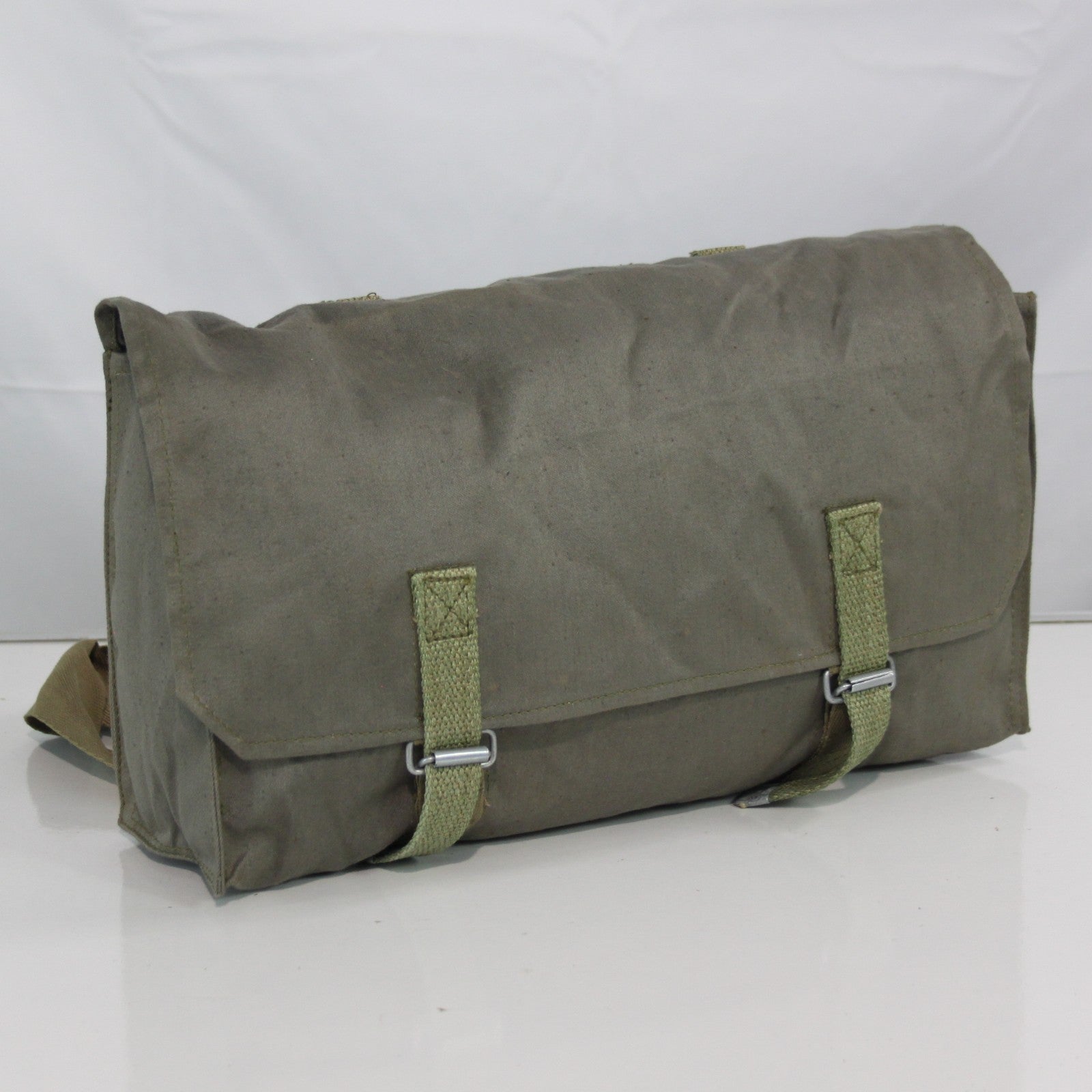 Genuine Surplus East European Vintage Army Side Bag Canvas Khaki Olive  (3412)