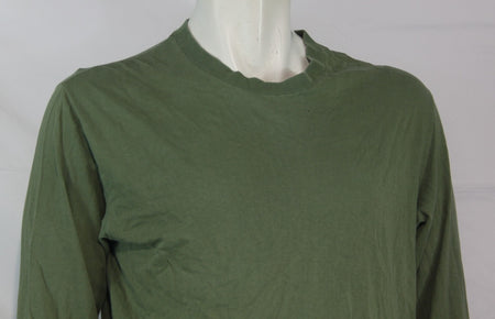 Genuine Surplus French Cotton Thermal Top Vest Long Sleeve Grade 2 Olive