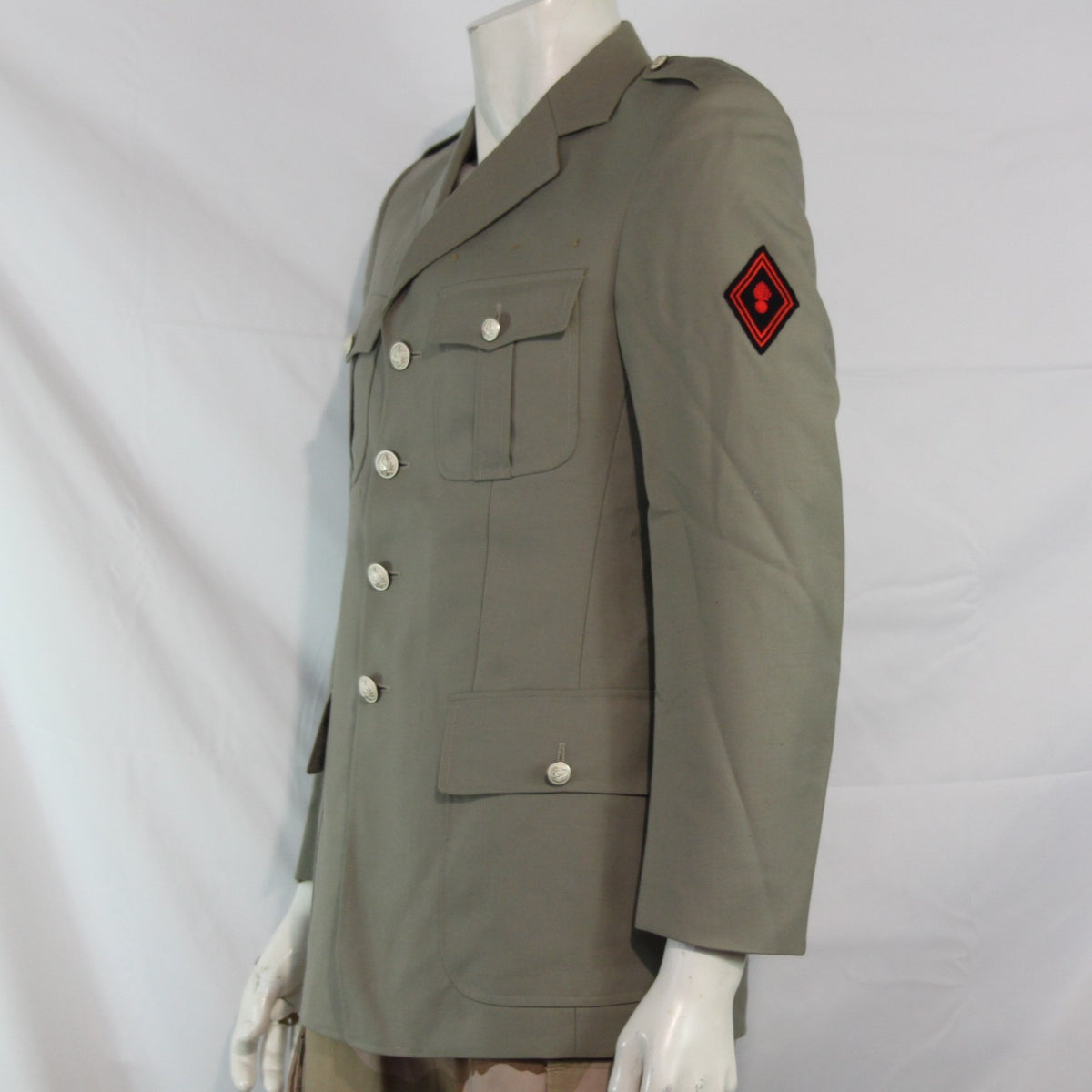 Smart Casual Jacket French Army Surplus Dress Beige Grey Grade 2 38" Chest (3494