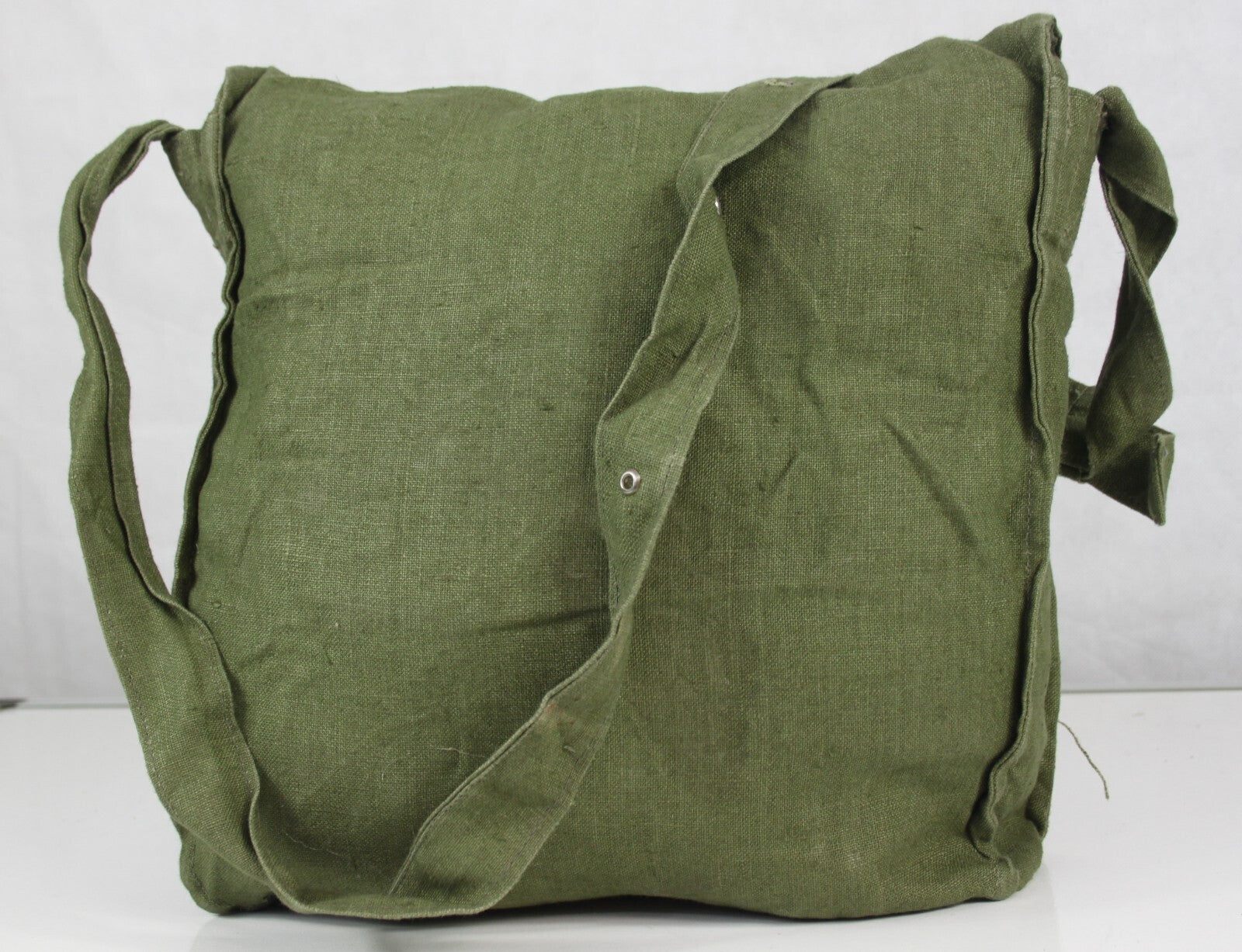 Genuine Surplus Bulgarian Army Side Bag Lightweight LINEN Vintage Gas Mask (3051