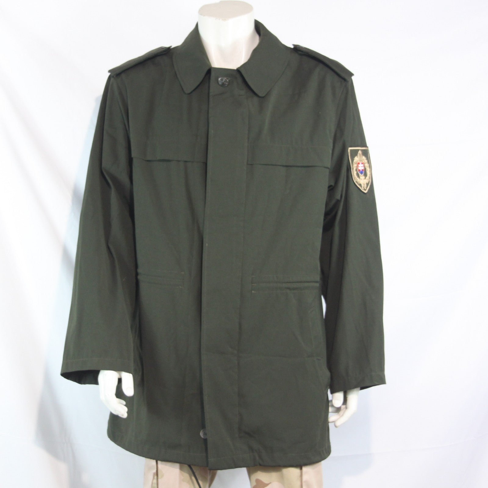 Czech Genuine Surplus Army Jacket Olive Microfibre Parka Unlined 44-46" (4027)