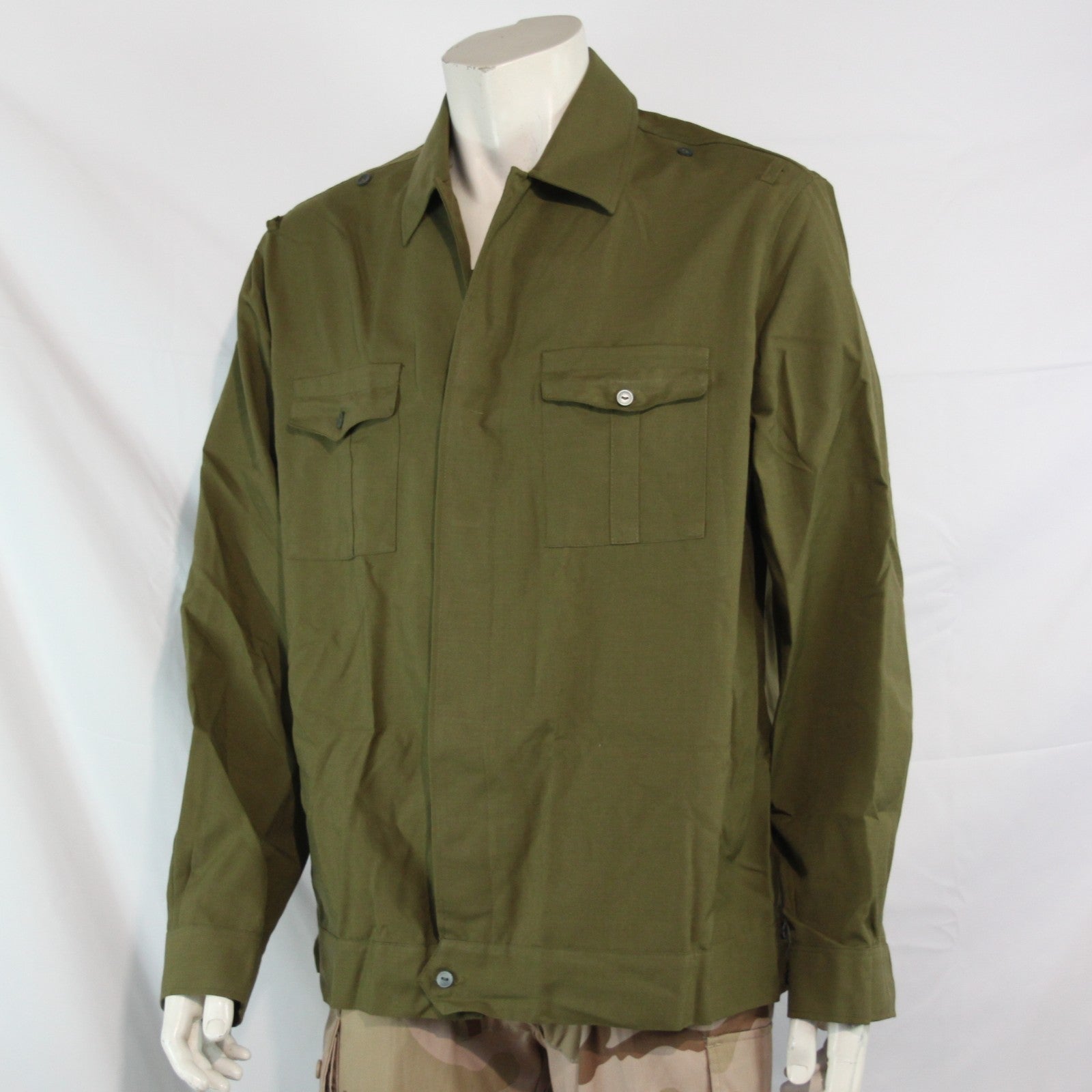 NEW Genuine Surplus Bulgarian Army Shirt Jacket Shacket 44-46" Khaki (3600)