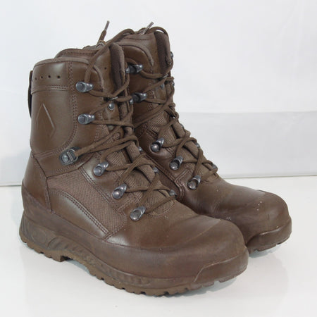 Genuine Surplus Haix High Liability Army Boot Mens Brown Leather Fabric 7m (3579