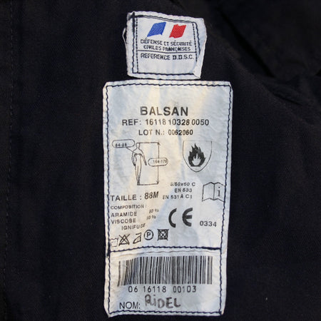 Genuine Surplus French Firefighter Lightweight Jacket Navy Canvas (3165)