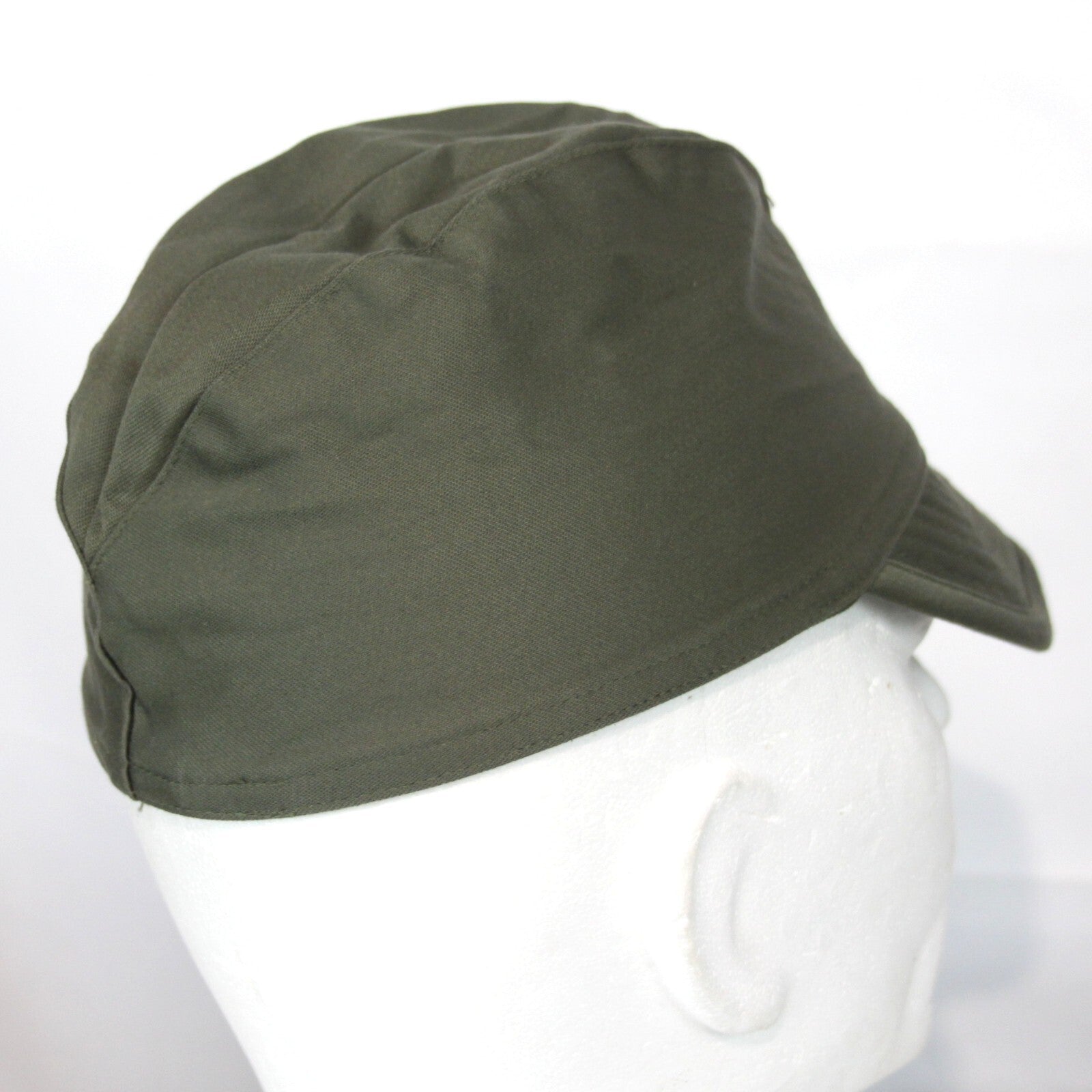 Genuine Surplus French Army Rounded Peak Olive Fatigue Cap Supergrade