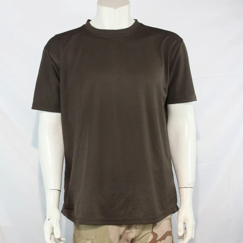 Genuine Army Surplus British Polyester T-Shirt Short Sleeve Wicking Brown Grade2