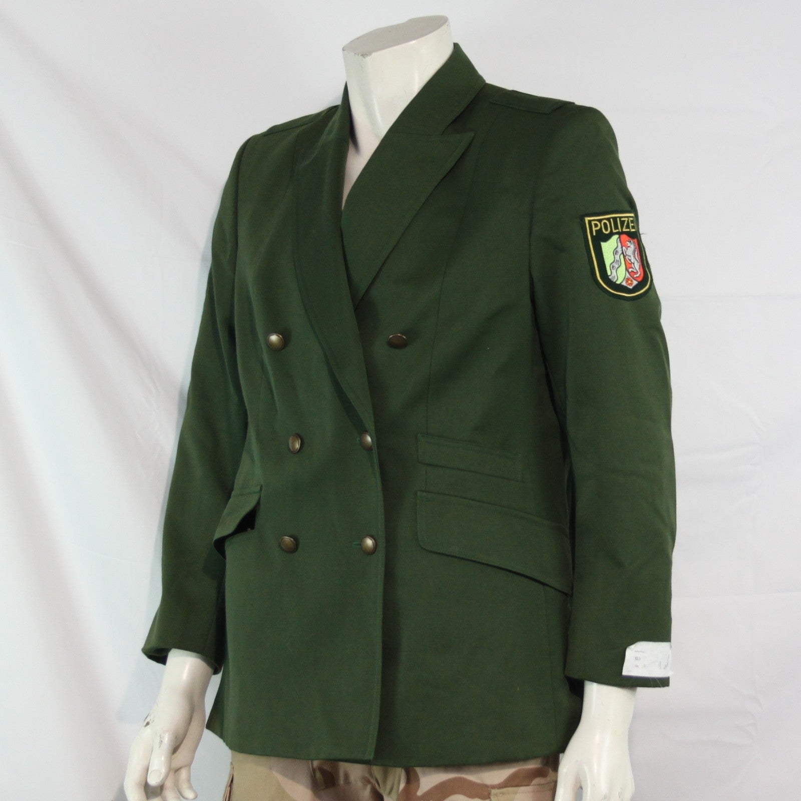 Womens German Police Blazer Green Jacket Genuine Surplus UK 12-14 (3593)