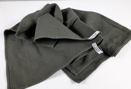 Genuine Surplus Austrian Army Medium Towel Olive Green Waffle 105 x 55cm