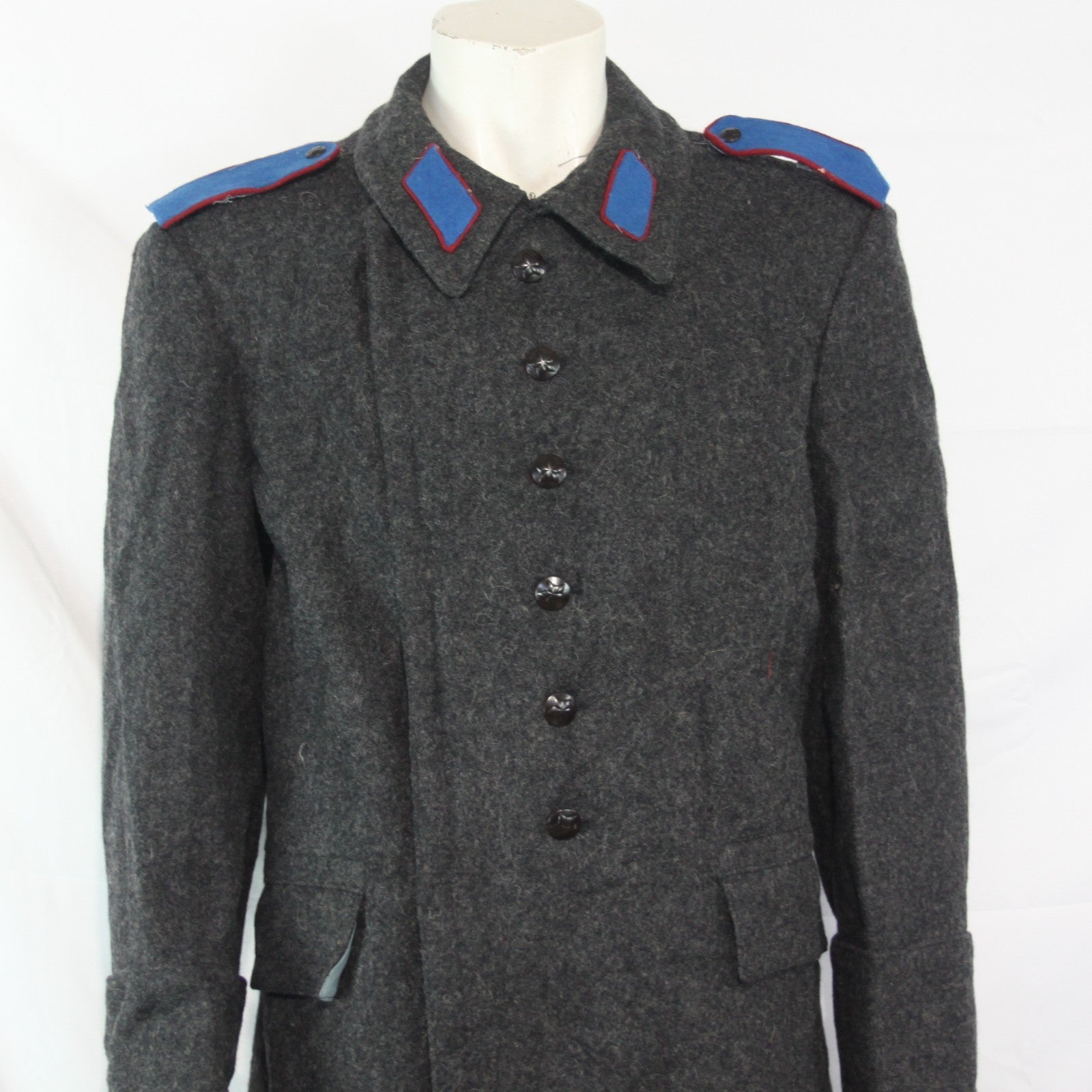 Vintage Bulgarian Army Soviet Era Greatcoat Coat Genuine Surplus 36-38" (3877)