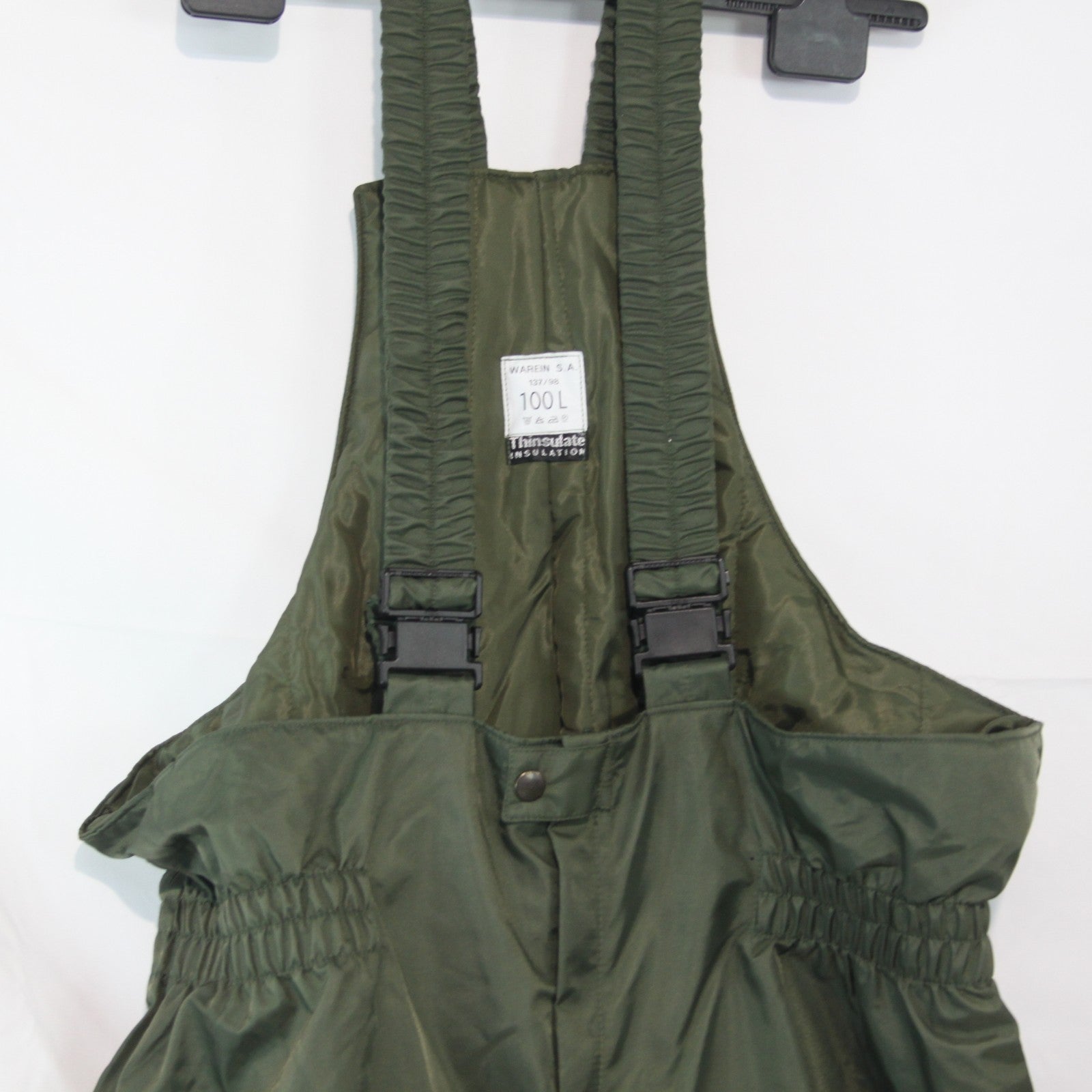 French Army Bib and Brace Salopettes Padded Over-trousers Thinsulate Olive(3851)