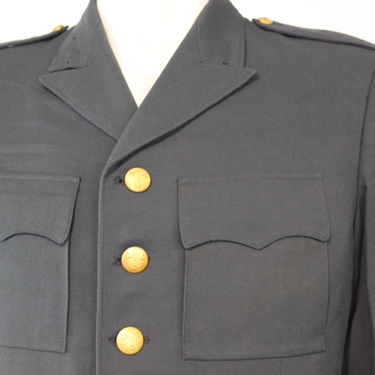 Genuine Surplus Swedish Army Dress Uniform Jacket Navy 38-40" Chest (3570)