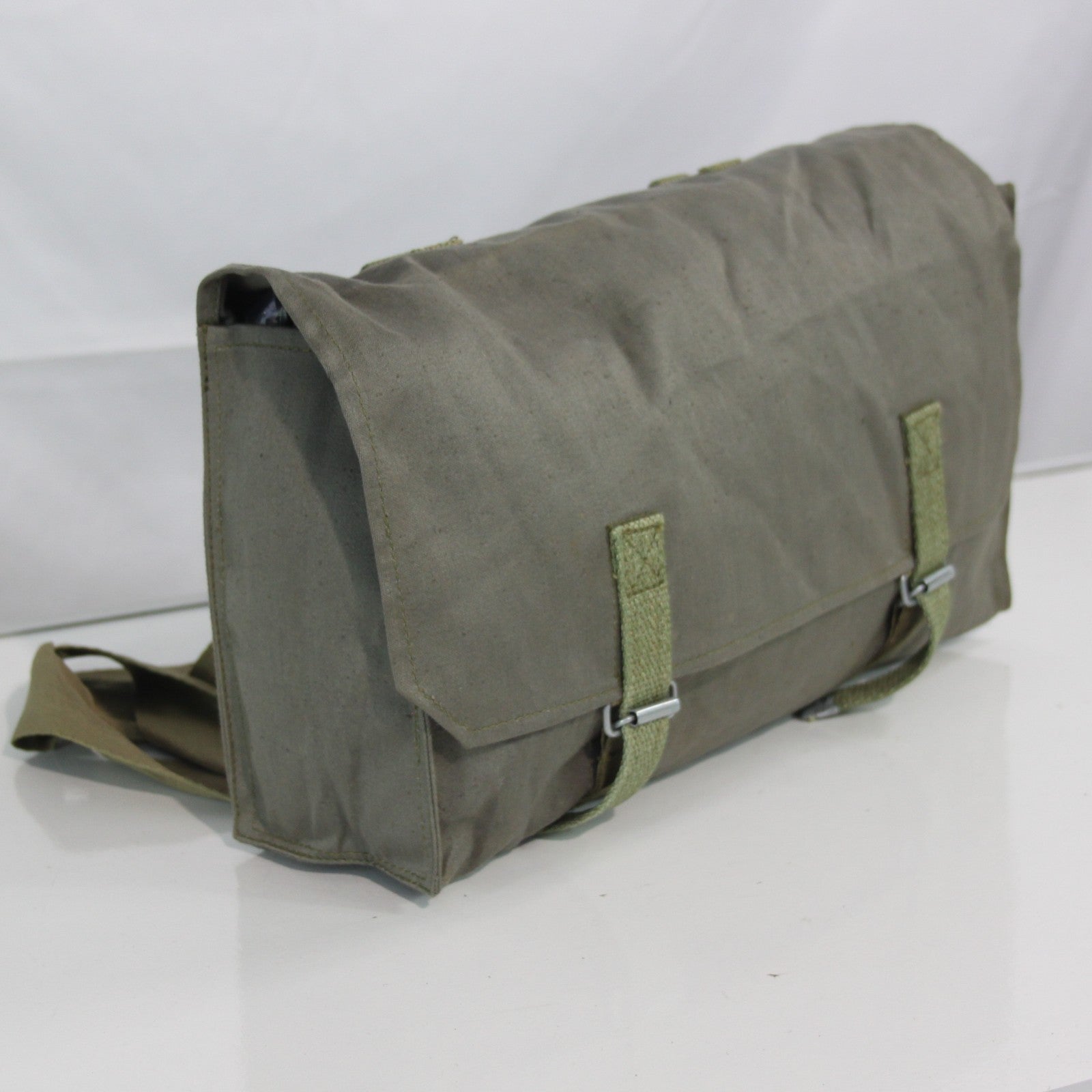 Genuine Surplus East European Vintage Army Side Bag Canvas Khaki Olive  (3412)