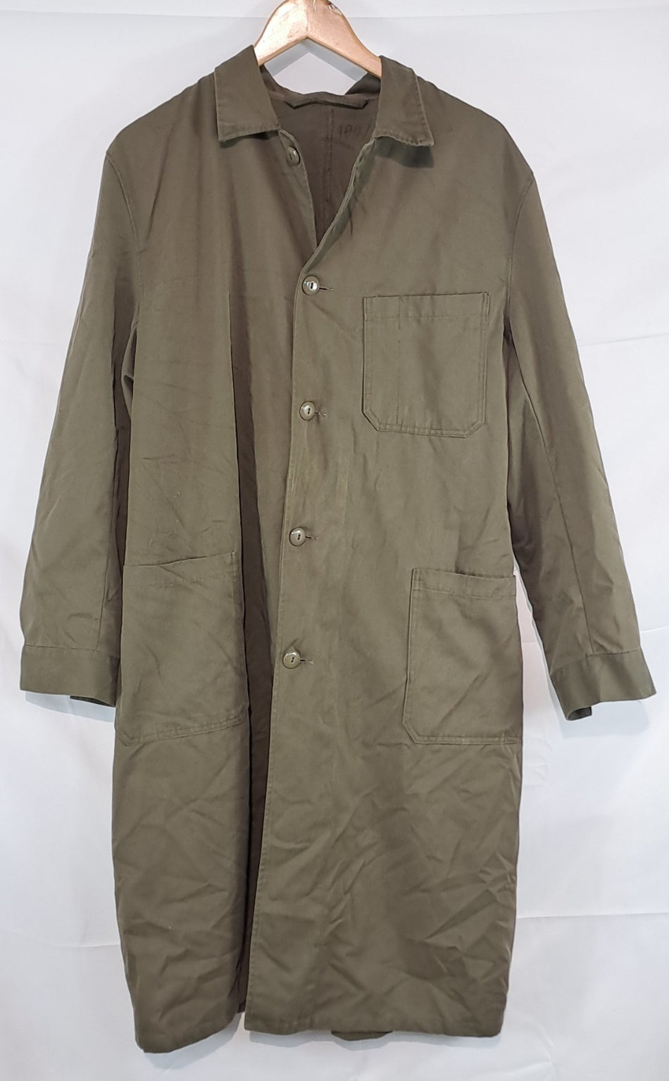 Genuine Surplus Austrian Military Olive Green Warehouse Shopkeepers Coat (2596)