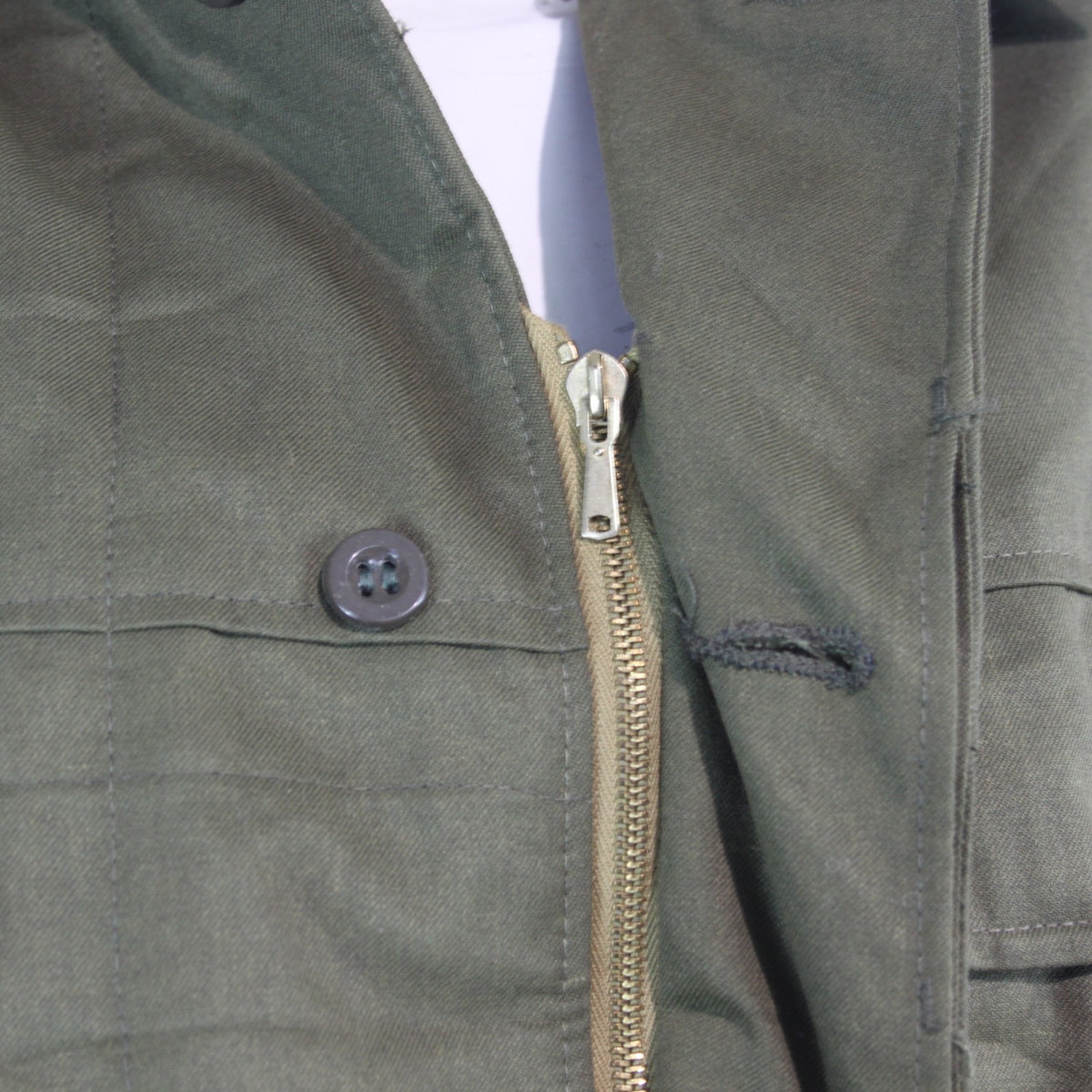 Genuine Surplus Vintage Czech Army Olive FFur Canvas Belted Parka Canvas 3744