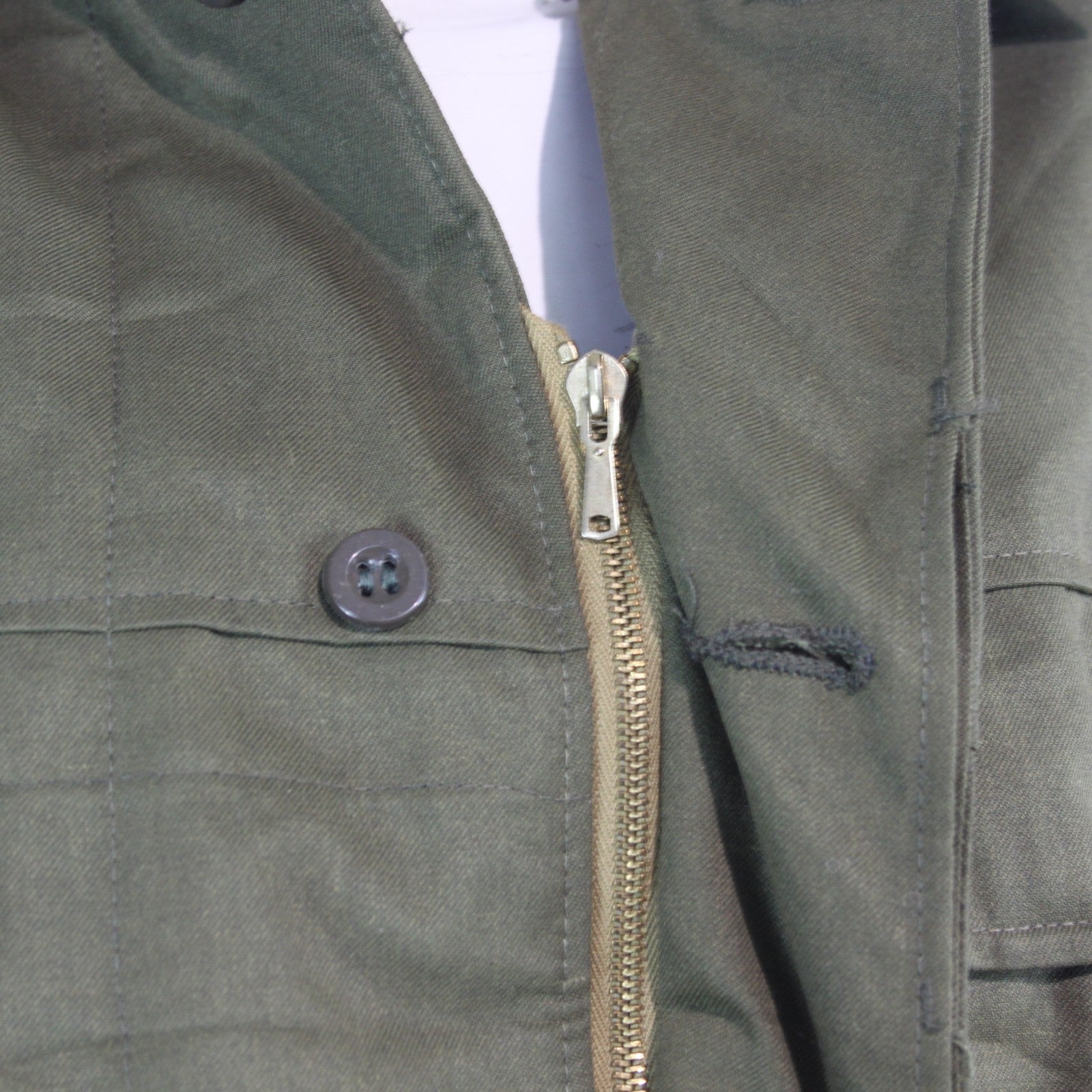 Genuine Surplus Vintage Czech Army Olive FFur Canvas Belted Parka Canvas 3744