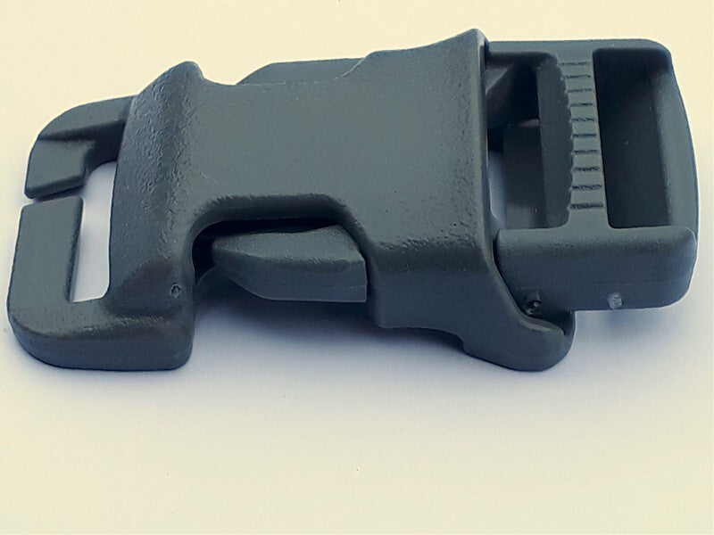 Quick Attach Surface Mount Buckle Side Release Clip 25mm (Fits 25mm Strap) Grey