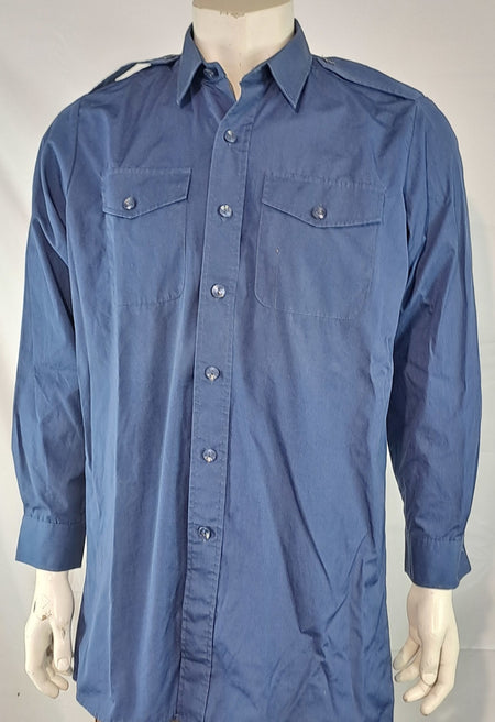 Genuine Surplus British RAF/Navy Working Shirt Wedgewood Polycotton