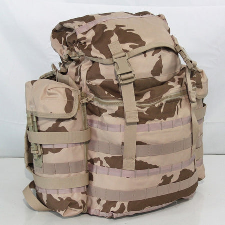 NEW Genuine Surplus Czech Army Desert Rucksack Daysack Camo Holes in Base (3371)