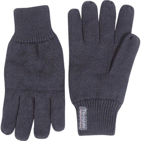 Thermal Knitted Gloves Mens Thinsulate Lined Acrylic Black Green
