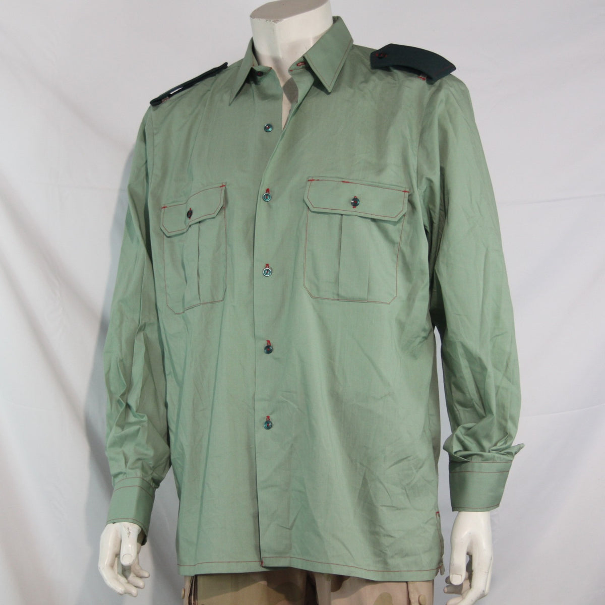 Spanish Civil Guard Long Sleeve Shirt Genuine Surplus  Green 42" Chest (4070)