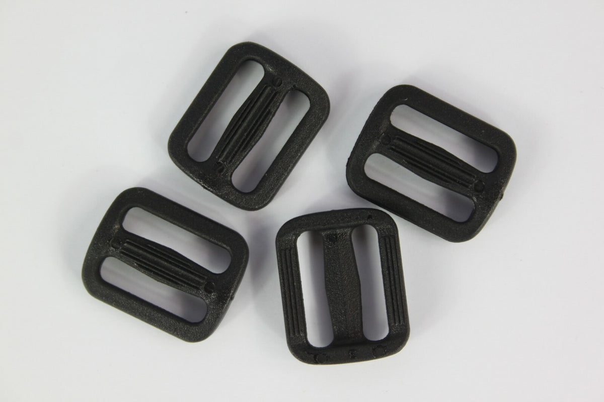 Tri-Glide Slider Buckles Black Tan Plastic Loops Rucksacks Replacement All Sizes