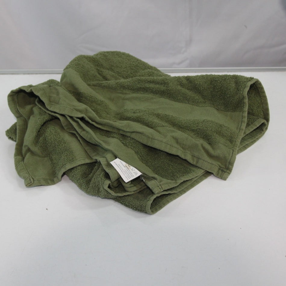 Vintage British Army Green Cotton Towels Genuine Surplus Hand Bath (4444)