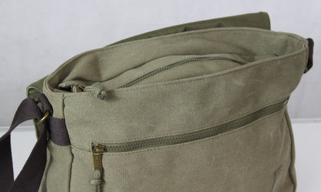 Upcycled RAF Flight Suit Made into Exclusive Messenger Bag Olive Aviation (3574)
