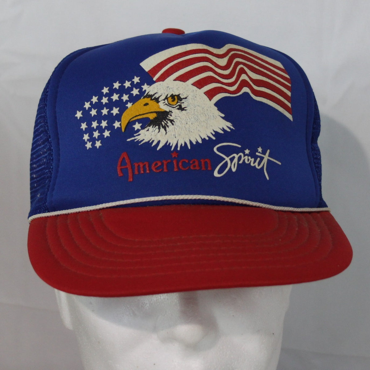 NEW American Patriotic Eagle Truckers Cap Baseball Cap Peak Red/Blue (3533)