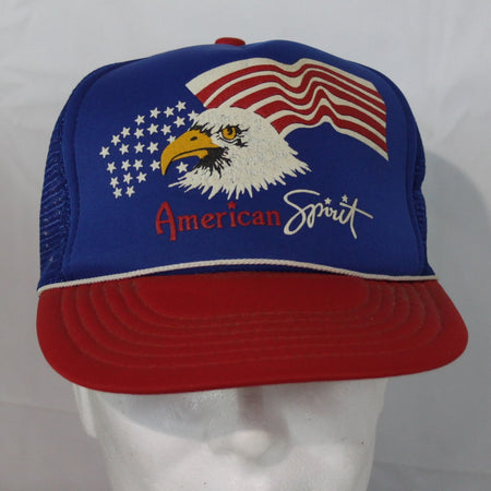 NEW American Patriotic Eagle Truckers Cap Baseball Cap Peak Red/Blue (3533)
