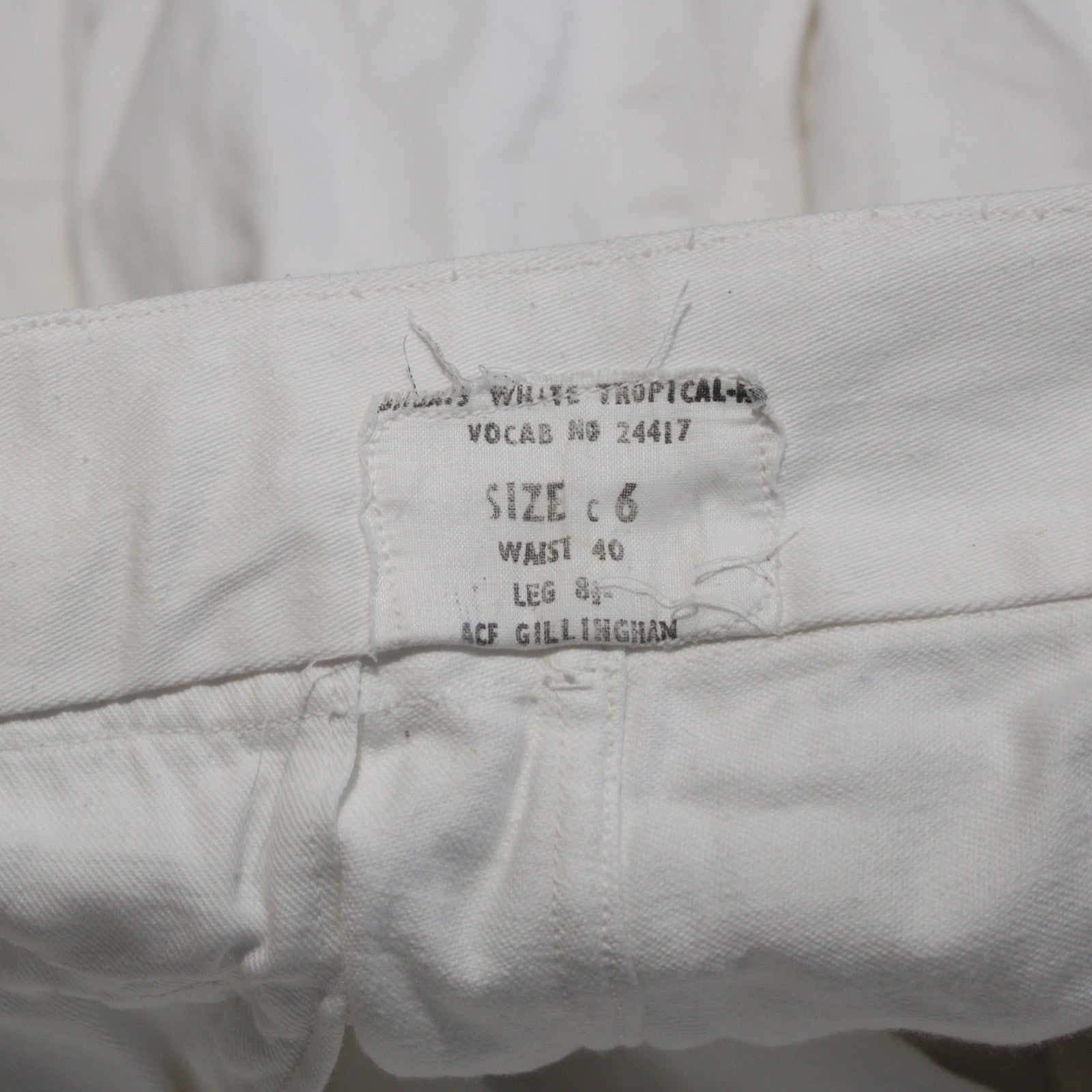 Vintage Genuine Surplus British Tropical Dress White Shorts 38" Waist  (3596)