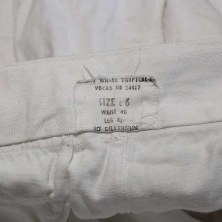 Vintage Genuine Surplus British Tropical Dress White Shorts 38" Waist  (3596)