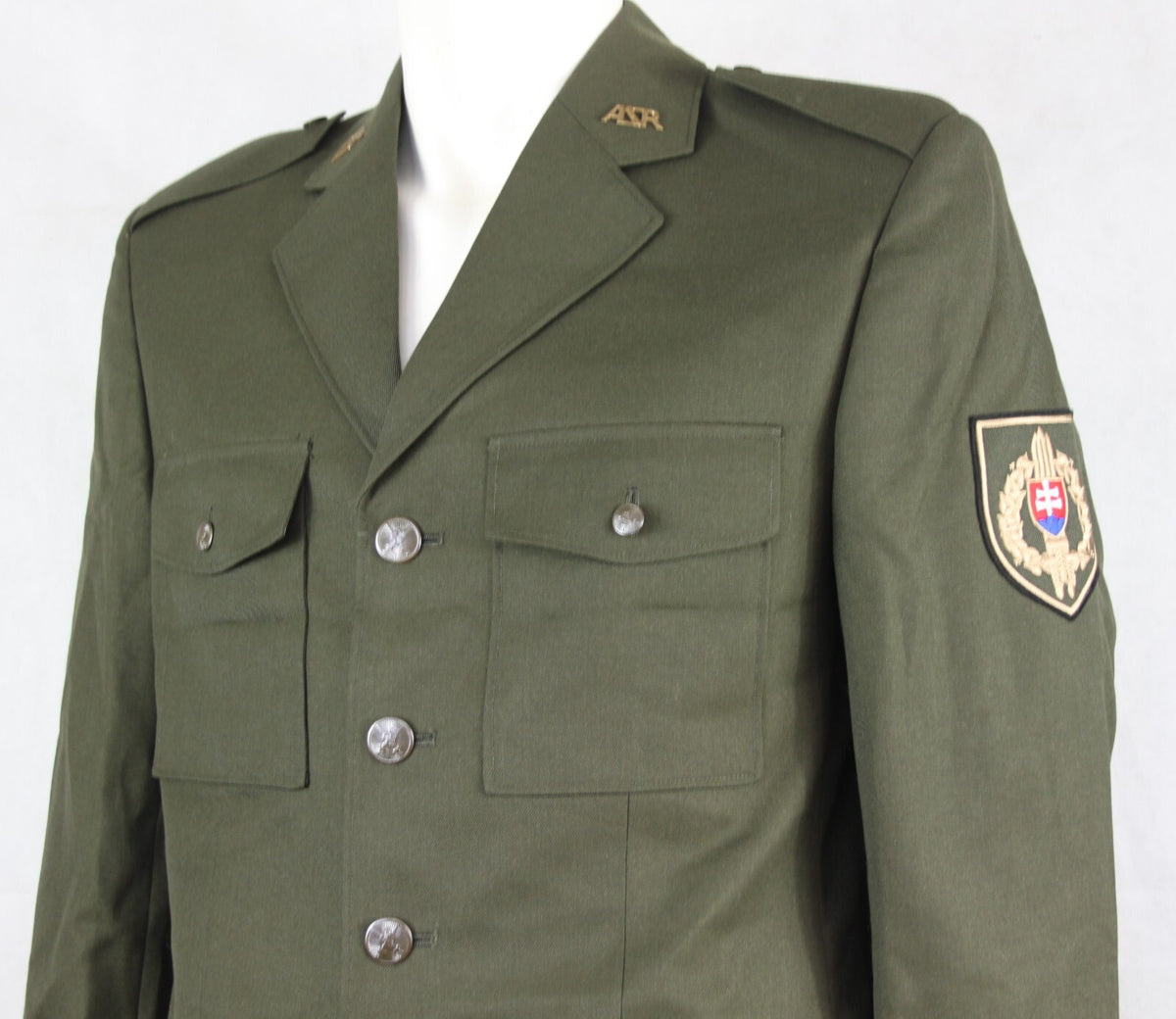 Genuine Slovakian Army Uniform Jacket Mens Dress Jacket Green All Sizes badged
