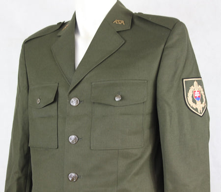Genuine Slovakian Army Uniform Jacket Mens Dress Jacket Green All Sizes badged