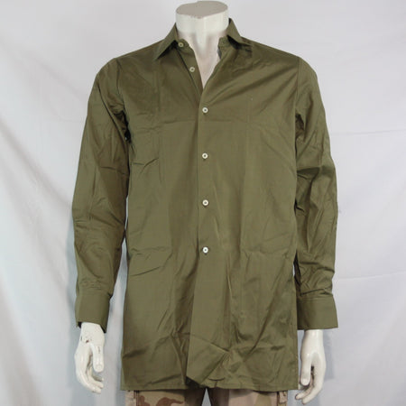 NEW Genuine Surplus Bulgarian Army Shirt Khaki 38" Chest 37cm Collar (3601)
