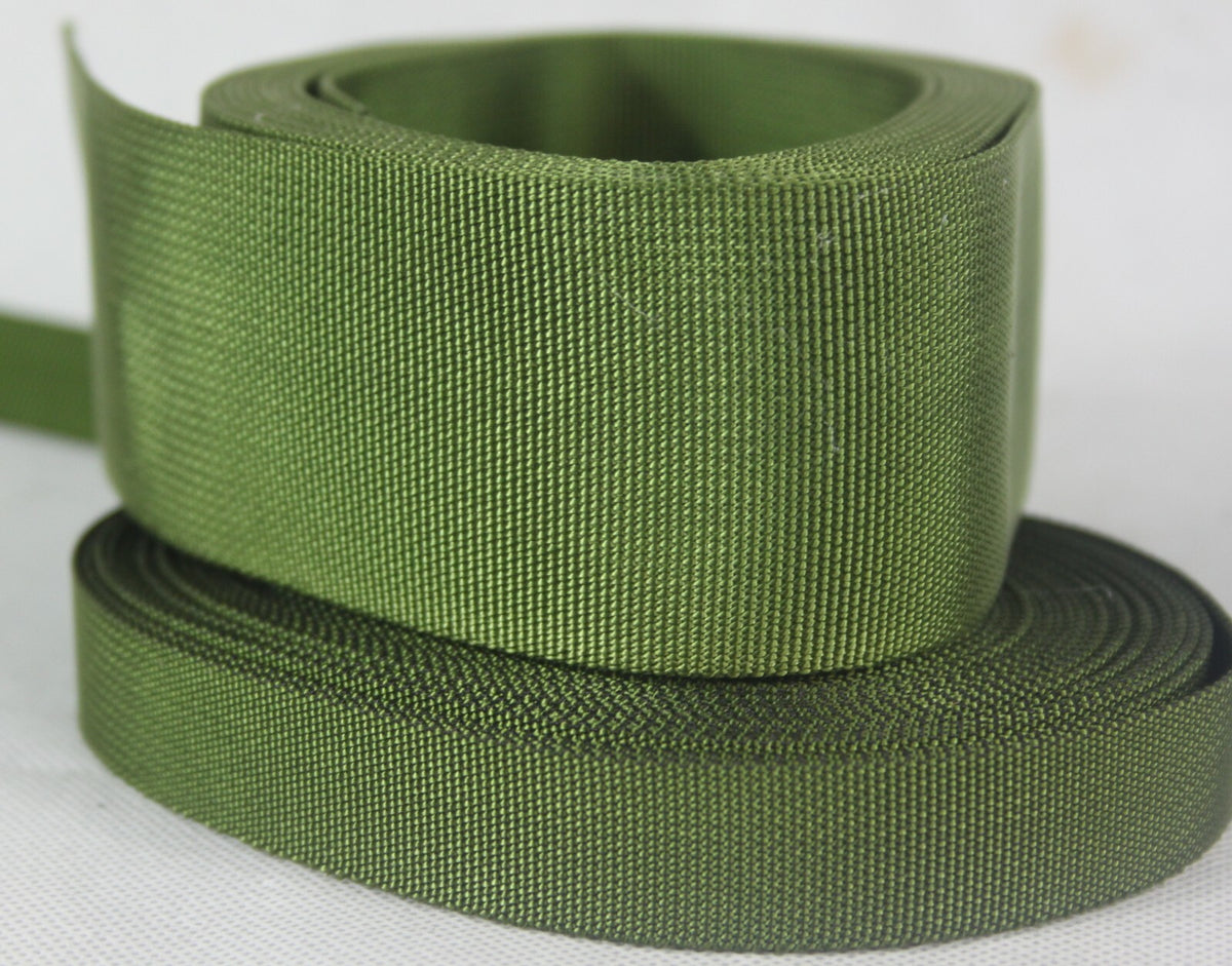 Heavy Duty Nylon Webbing Tape Black Olive Sand IRR Treated High Streng All Sizes