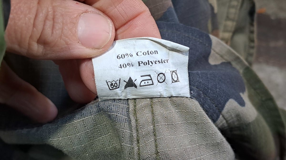 Genuine Surplus French CCE Camouflage Trousers Combats Flat Front 32-34" (3124)