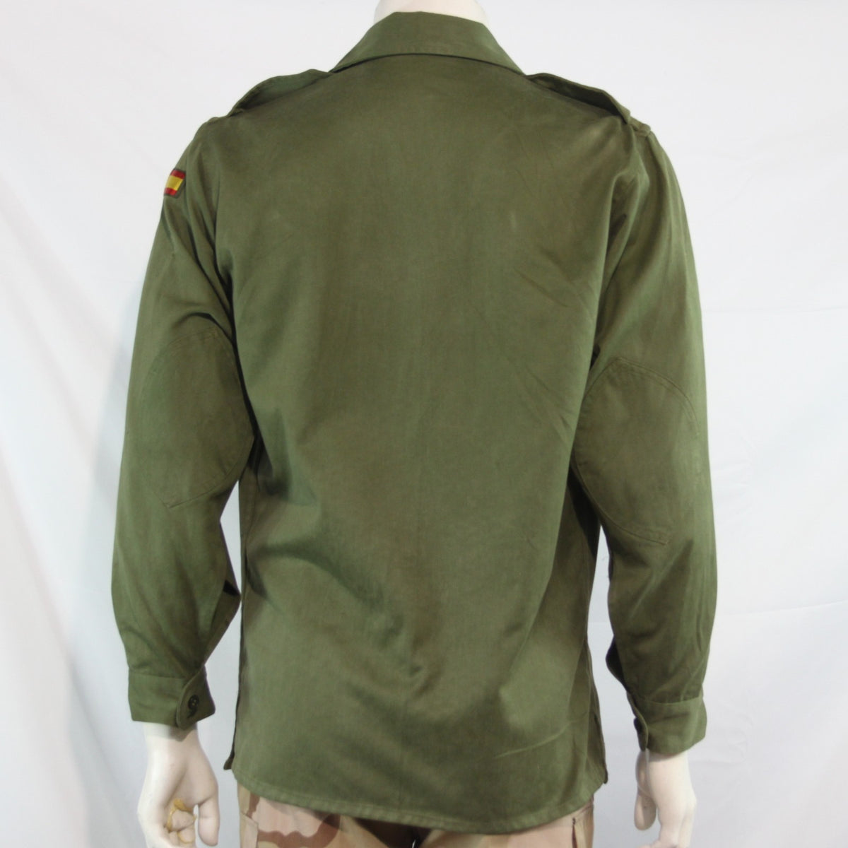 Genuine Surplus Spanish Army Olive Green Field Shirt Hook Loop Fasten 40" (4278)