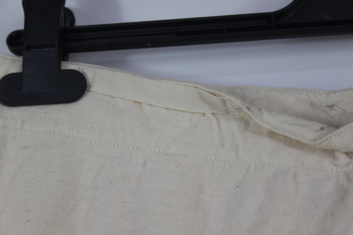 Genuine Surplus Swedish Army Vintage Long Johns Leggings Cream Tie Back 2758