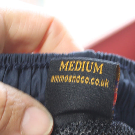 Genuine Surplus British Army PT Shorts Navy Blue Scottish Embroidery M (4377)