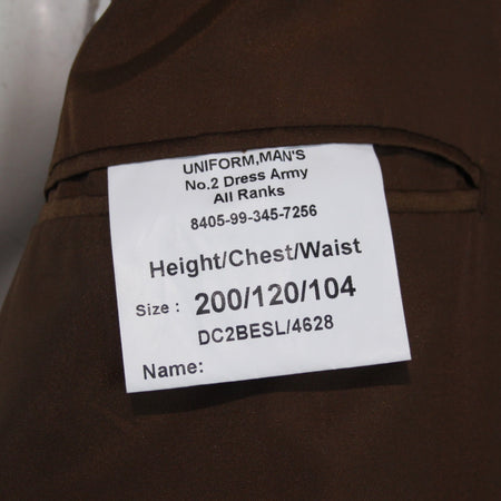 Genuine Surplus British Army Dress Uniform Jacket Tan 46" Chest XXL  (3588)