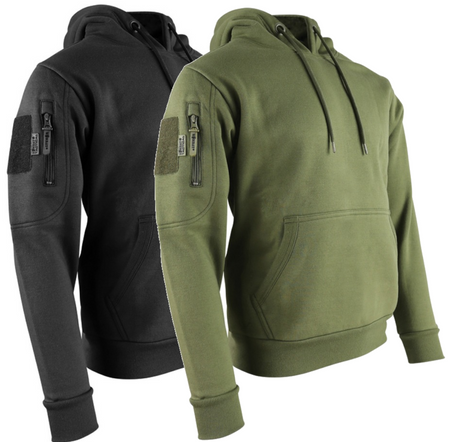 Kombat Tactical Hoodie Olive /Black  Tactical Military Pockets Cotton Rich Hoode