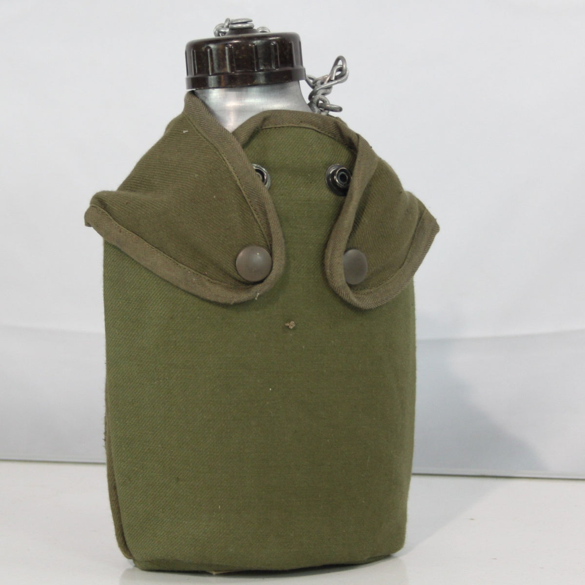 Genuine Surplus French Water Bottle Aluminium Metal Screw Top & Cover