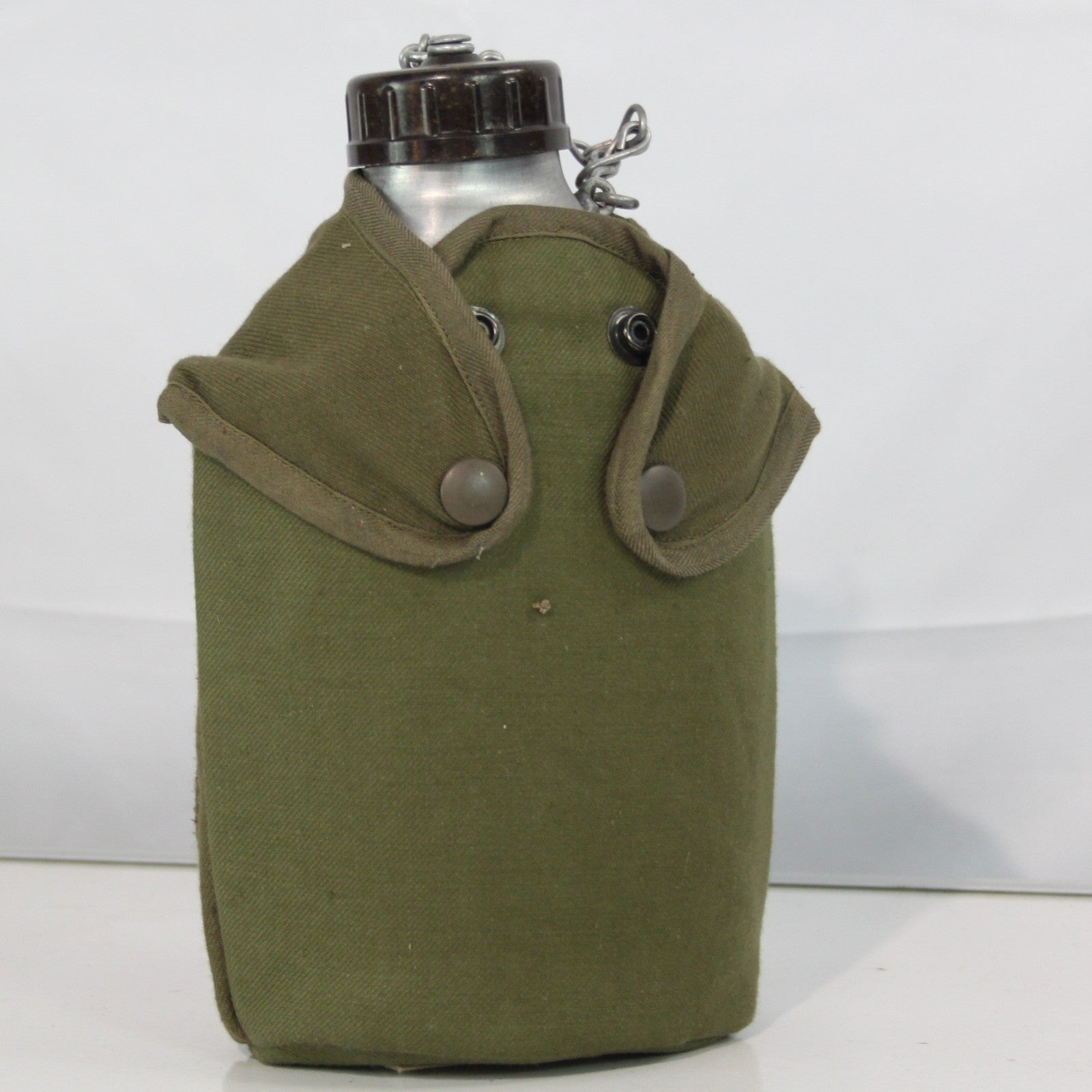 Genuine Surplus French Water Bottle Aluminium Metal Screw Top & Cover