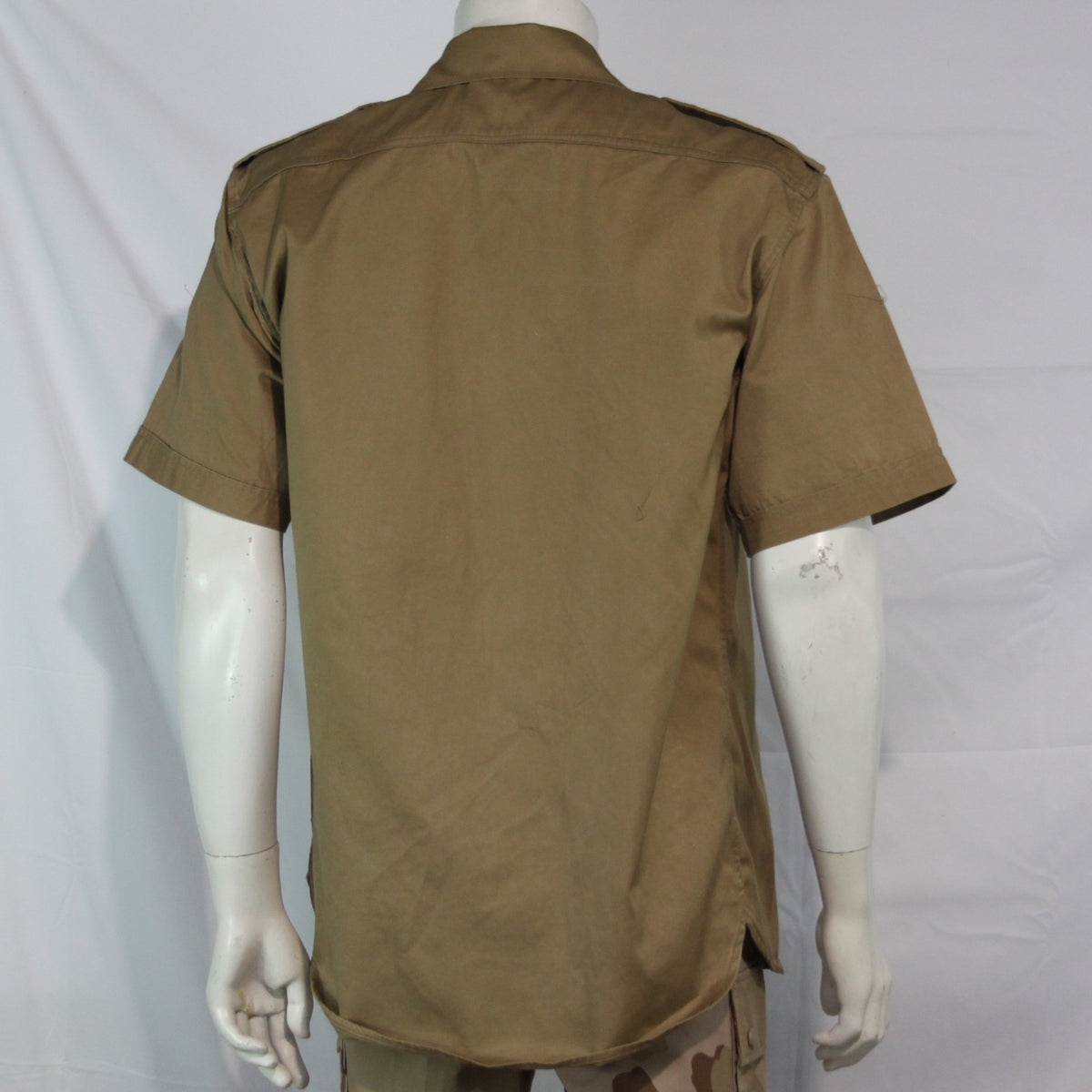 Genuine Surplus Greek Army Shirt Short Sleeve Cotton Canvas Tan Sand (3419)