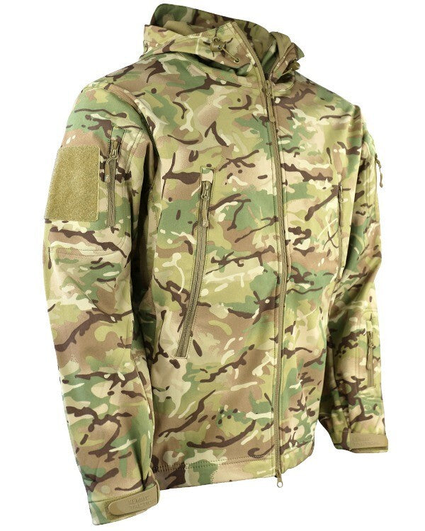 End of Line KT Patriot Softshell Jacket Black Green Camo Tactical military