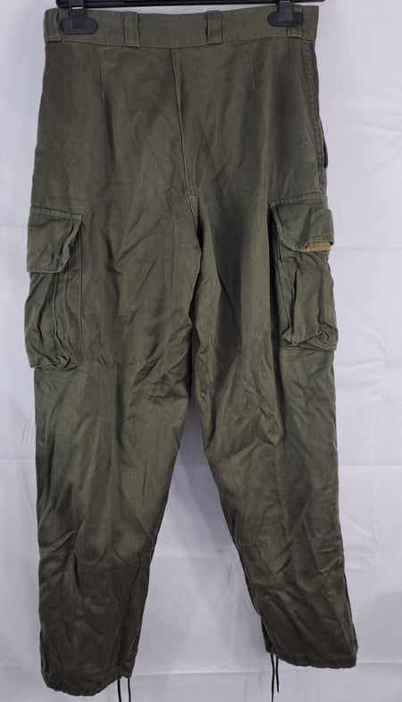 Genuine Surplus French Army Vintage S300 Olive Green Army Combat Trousers